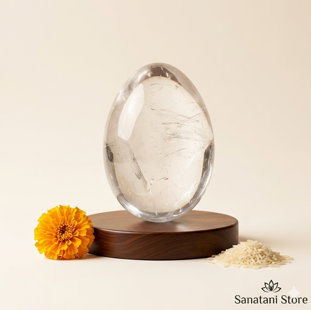 Sacred Sphatik Glass Shiva Lingam