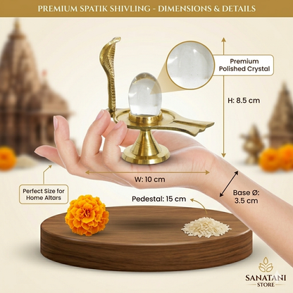 Sacred Sphatik Glass Shiva Lingam