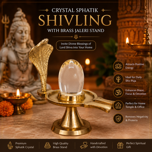 Sacred Sphatik Glass Shiva Lingam